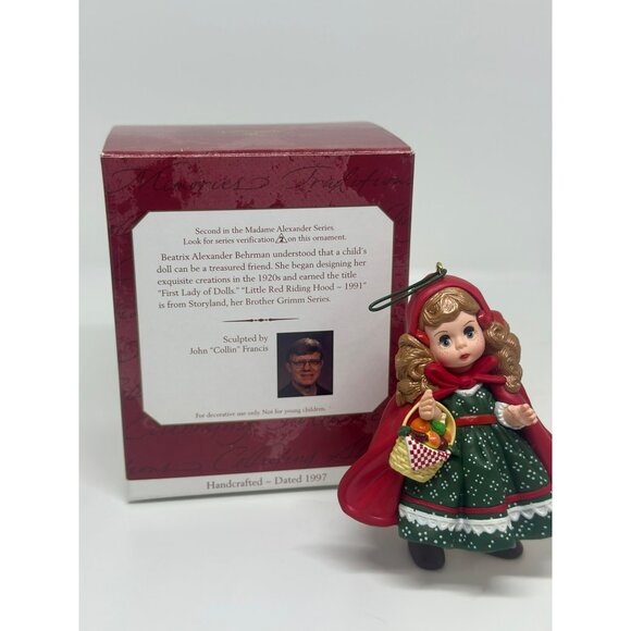 VTG 90s Hallmark Keepsake Ornament 3.5" Little Red Riding Hood Madame Alexander - Picture 4 of 6